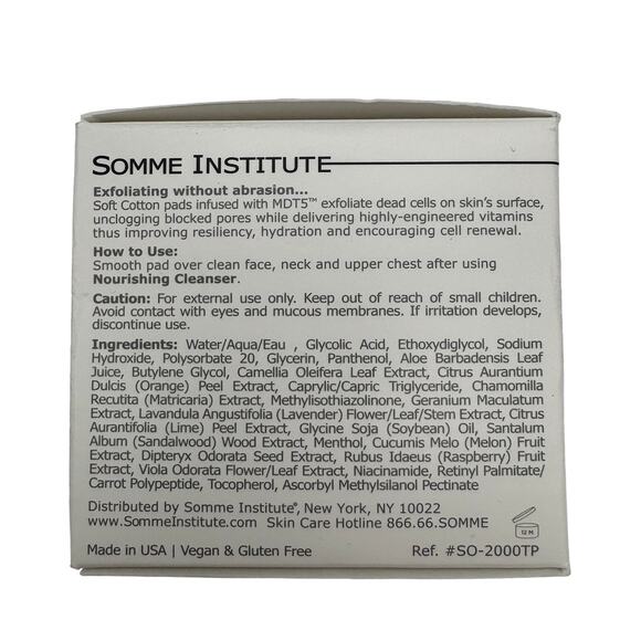Somme Exfoliating Pads - 50 Treatment Pads, Glycolic Acid & MDT5 Vitamins - Picture 3 of 6